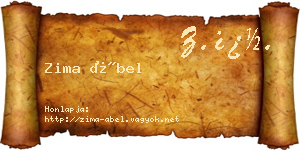 Zima Ábel névjegykártya