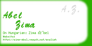 abel zima business card